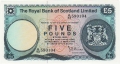 Royal Bank Of Scotland Ltd 1969 To 1981 5 Pounds,  2. 4.1973